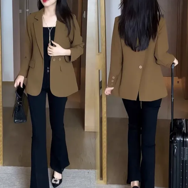 短款西装外套女2025春秋新款时尚气质小个子洋气百搭显瘦职业西服