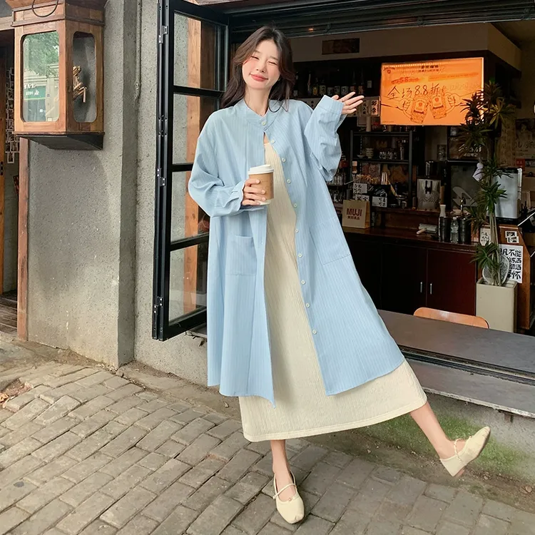 现货时尚两件套连衣裙简约百搭气质优雅夏季必备女装春秋长袖