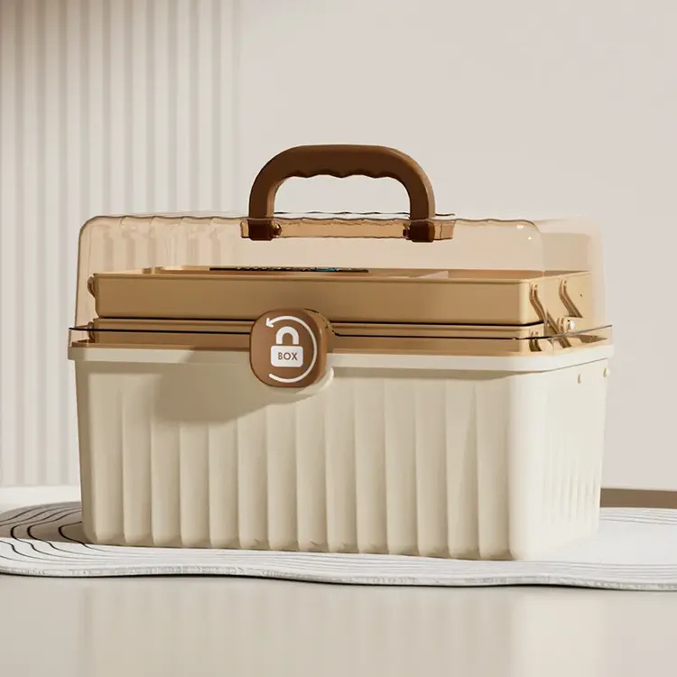 【三层收纳】家用药箱药物收纳盒大容量儿童药品药盒应急透明医疗箱