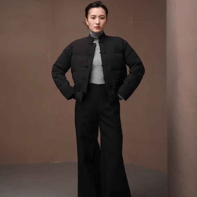 经典老佛爷羽绒服新中式短款外套女