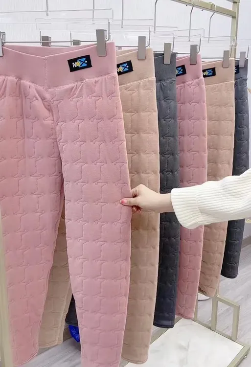 冬季新款德绒高腰棉裤女加绒贴身棉裤一条过冬大码防寒外穿保暖裤