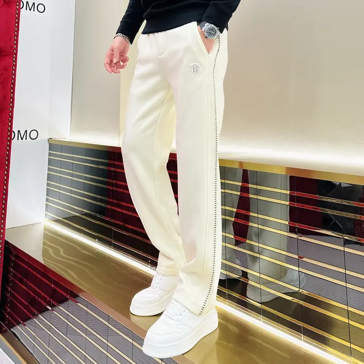 秋季新款休闲长裤男士时尚百搭弹力男士织带品质男士痞帅潮男裤子