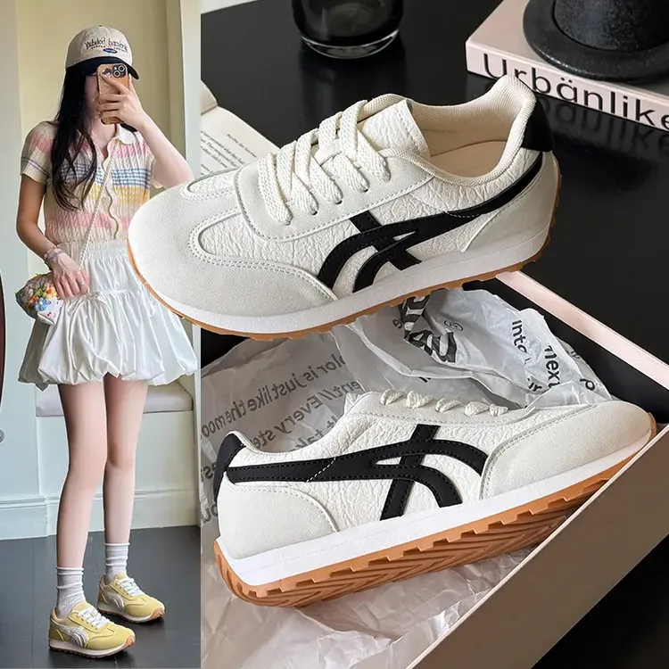 【爆款现货】2025增高显瘦德训鞋女欧若风透气秋季轻便厚底阿甘鞋