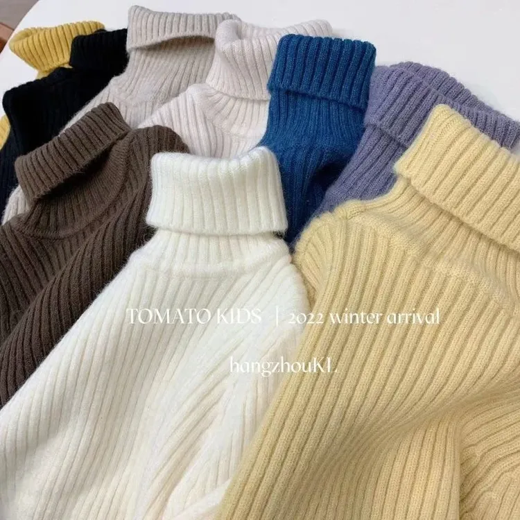 男女童高领毛衣25冬季儿童百搭软糯保暖打底衫小女孩秋冬加厚