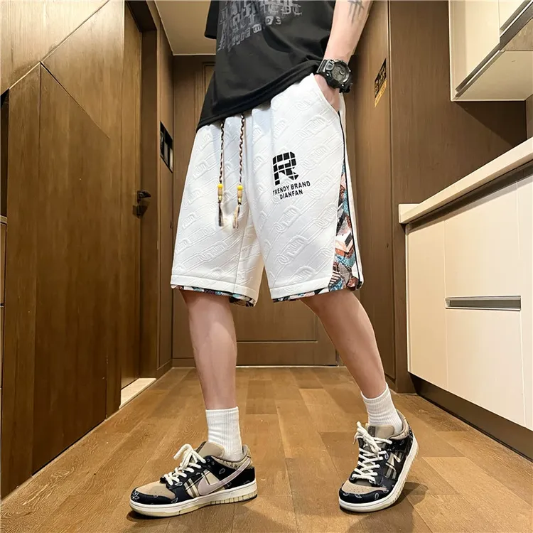 新中式短裤男士夏季2024新款复古运动中裤宽松休闲民族风五分裤子