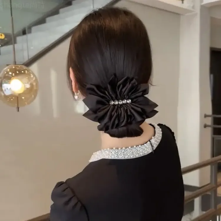 轻奢韩式氛围时尚百搭香蕉夹蝴蝶结简约抓夹气质优雅发夹发饰头饰