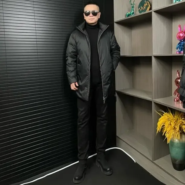 【90白鹅绒服】冬季轻奢男士连帽高端三防保暖时尚鹅绒羽绒服中长款