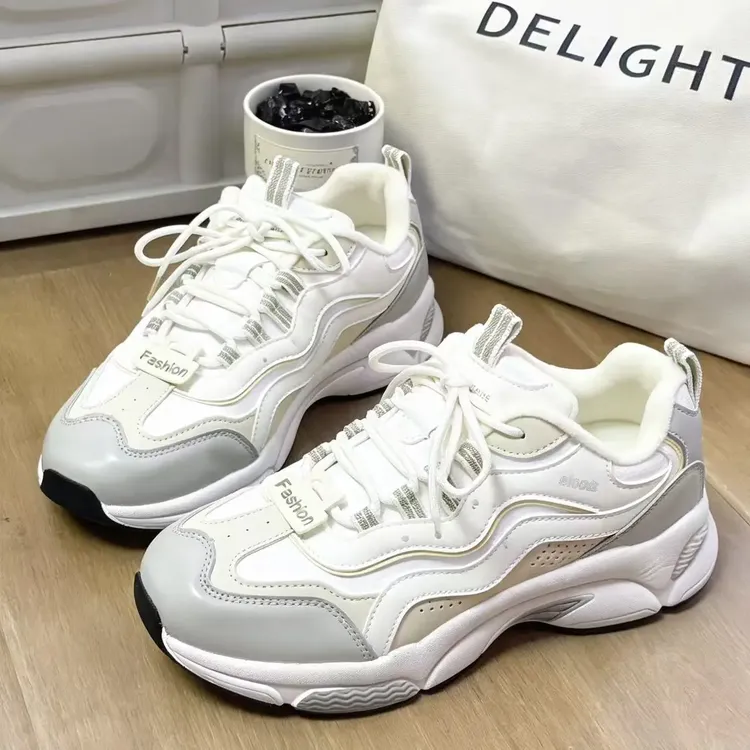 新款二棉保暖防水超轻百搭学生老爹休闲鞋女士情侣潮流春季ins