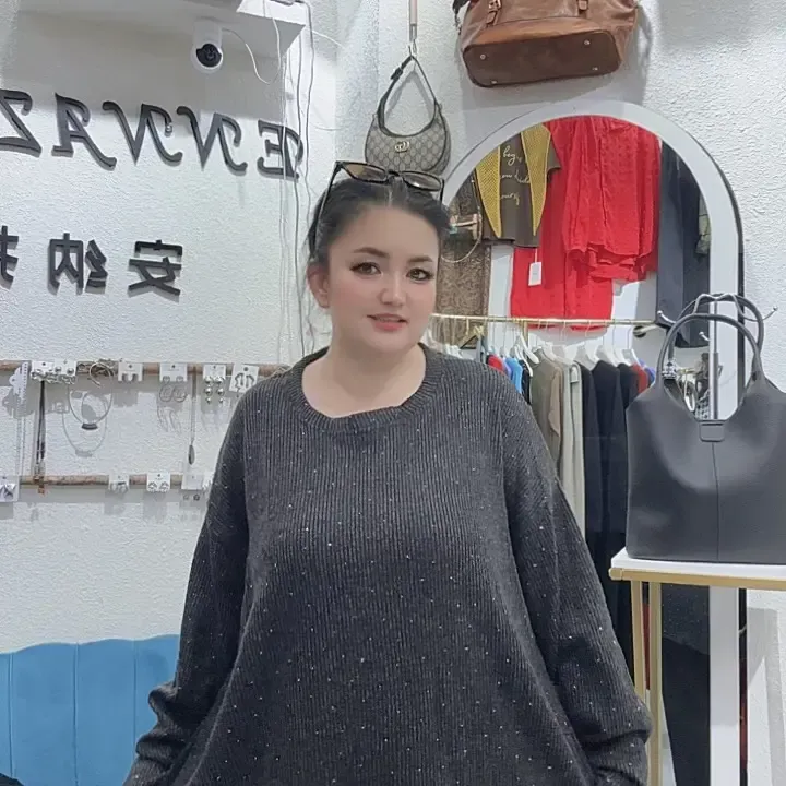 ennaza秋季慵懒风春季彩色针织毛针织衫女装简约上衣设计师