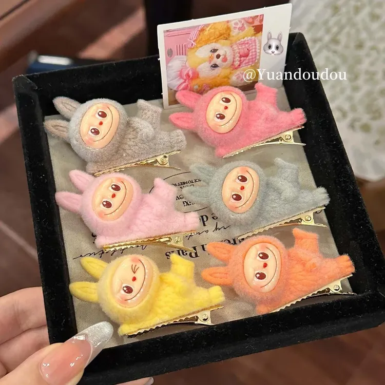 【莱尔】小公仔躺姿发夹可爱少女心侧边刘海夹鸭嘴夹卡通发饰女