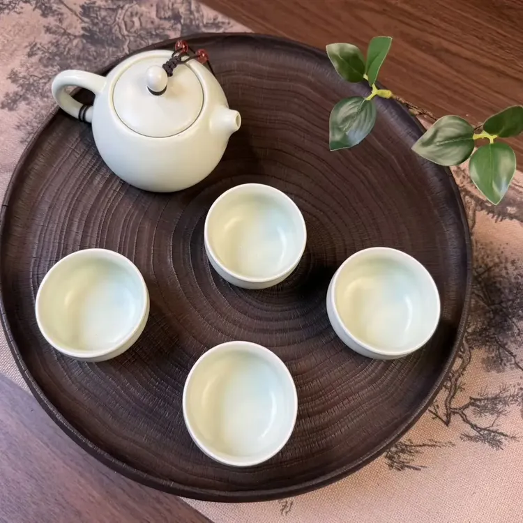 功夫茶具托盘套装家用储水干泡茶盘中式简易小型茶台陶瓷