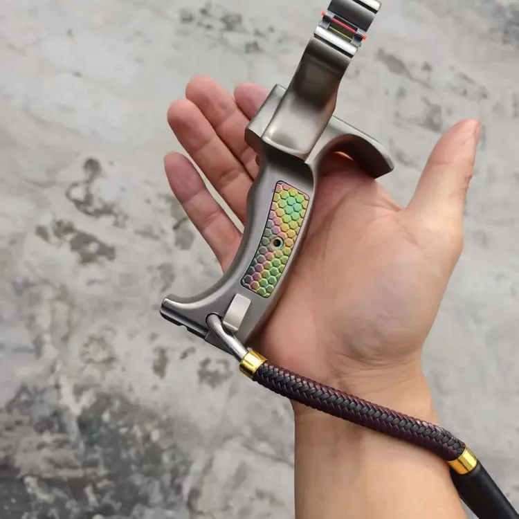 钛合金锁喉腕托全钛材质工锥度孔户外渔具配件不伤皮筋腕拖弓