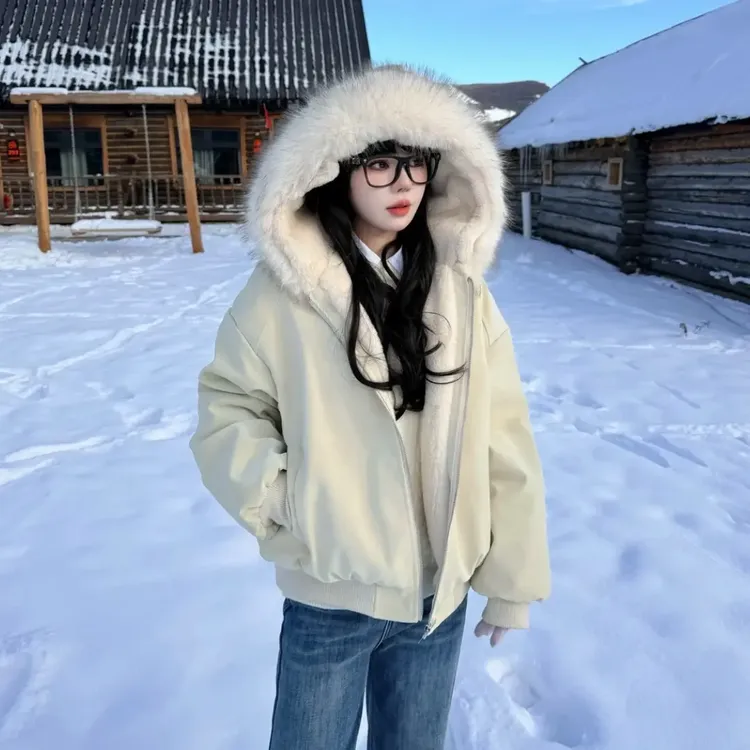 1200克重磅座山雕夹克棉服男冬季新款连帽可拆卸毛领加绒加厚外套