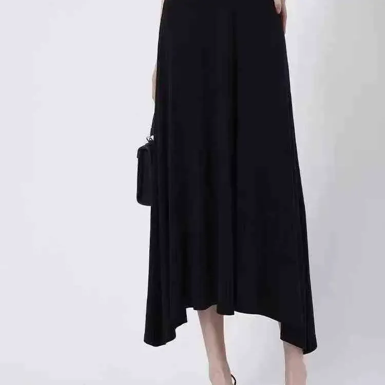 阿家半裙1288380不支持退换A字裙摆高腰长款半身裙下单