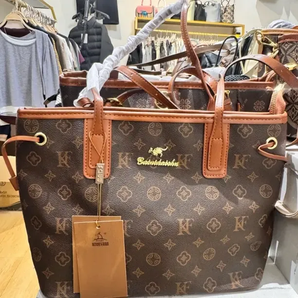 印花拉链托特包编织耐磨大容量单肩包经典时尚百搭饺子包棕色女士