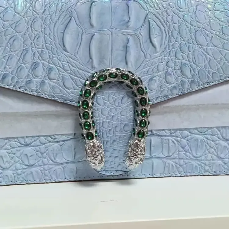 百搭蛇纹休闲风单肩款链条包牛皮鳄鱼纹中性风斜挎包时尚轻奢真皮