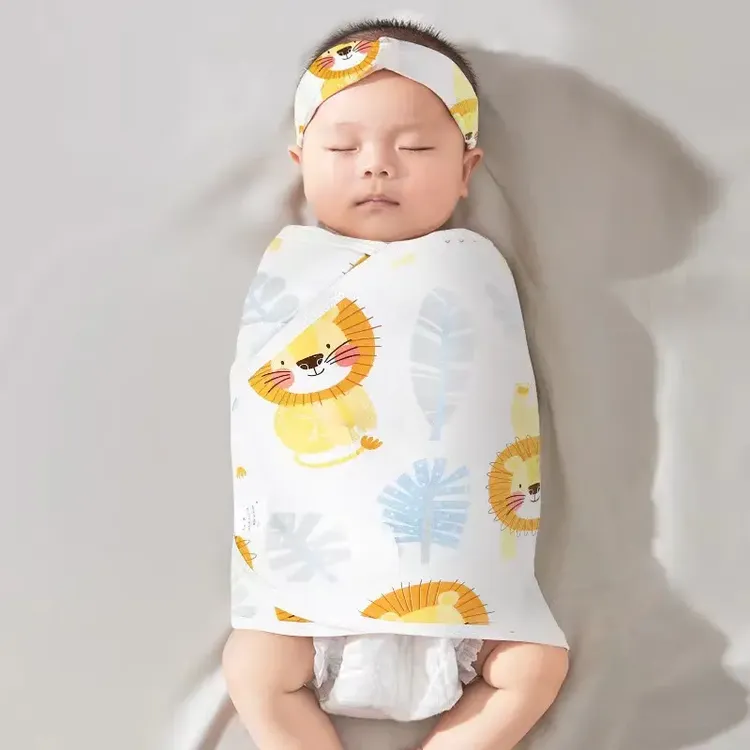 婴儿防惊跳睡袋纯棉包巾宝宝睡觉安静新生儿襁褓巾春夏薄包被包单商品图