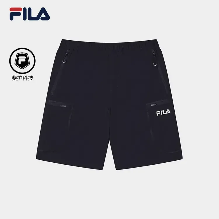 Fila/斐乐男夏新款【透气宽松弹力】拉链简约五分裤F11M539805F