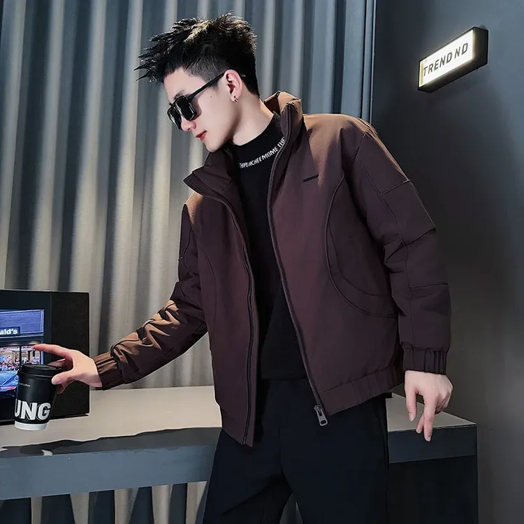 男装冬季款爆款2025新款痞帅立领男士棉服衣服男款高级感棉衣外套
