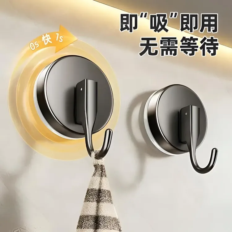 吸盘挂钩免打孔真空强力承重粘钩厨房浴室卫生间毛巾玻璃瓷砖单钩
