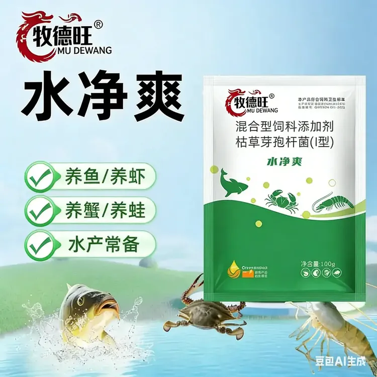 【水净爽】鱼塘净水去黑水老绿水浑浊水消毒去臭水产鱼虾专用100g商品图
