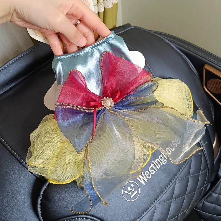 泡米酱雪儿公主纱裙宠物衣服狗裙子泰迪比熊猫咪春夏在逃公主礼服