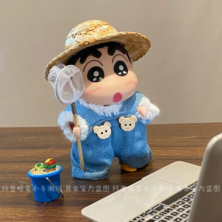 蜡笔小新郊游捕梦小新牛仔装卡通创意情侣生日礼物家居车载装饰