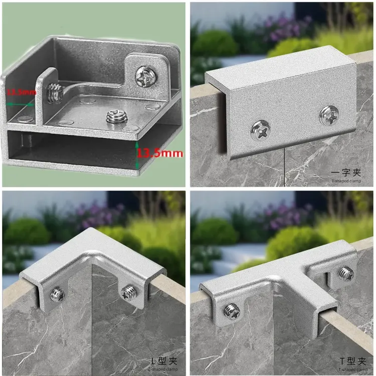 铝合金不锈钢卡扣瓷砖花箱瓷砖固定卡扣瓷砖种植箱卡扣瓷砖种植箱