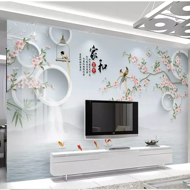 定制墙纸3d立体壁画电视背景墙壁纸客厅家和影视壁布装饰墙布自粘
