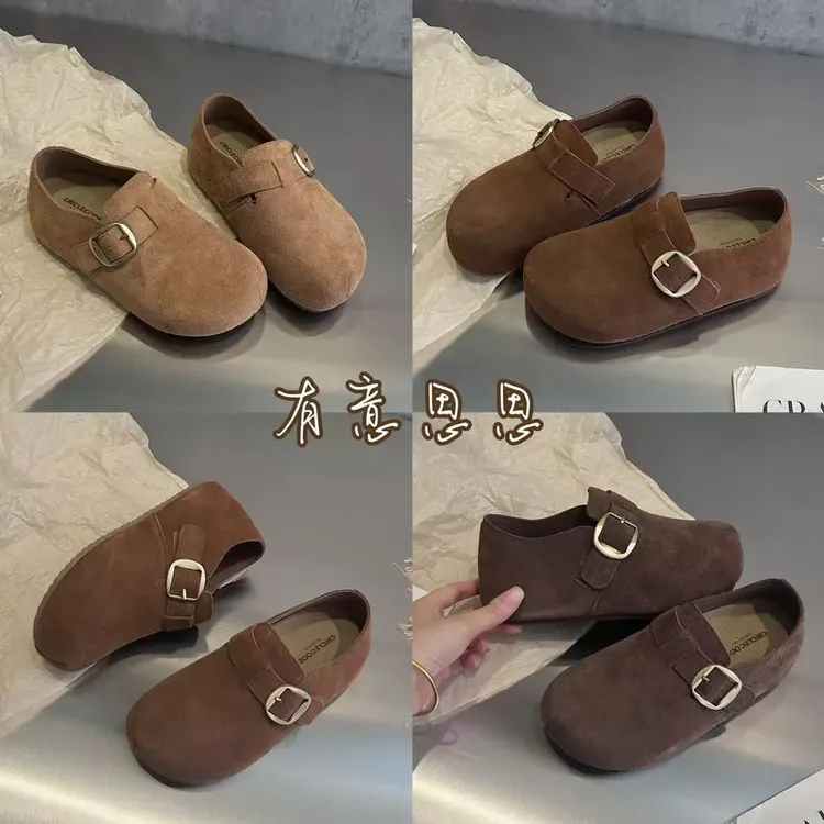 有意思思女鞋“土豆博肯”休闲软底底真皮时尚网红日常懒人博肯鞋