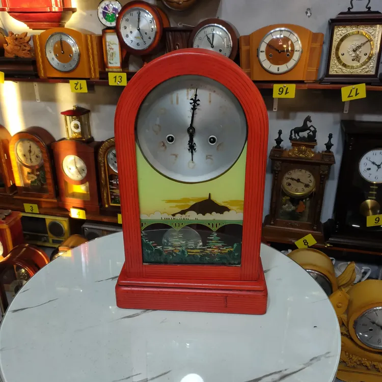 老式机械座钟七十年代圆头钟走打正常适合家用收藏三个月质保