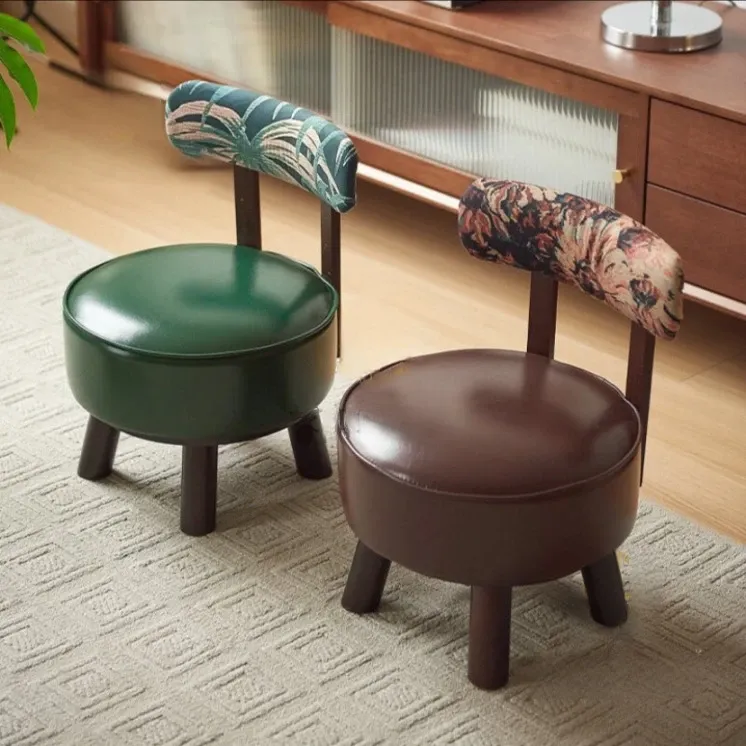 实木旋转椅家用靠背转椅换鞋凳实木双杆小板凳可旋转双杆沙发