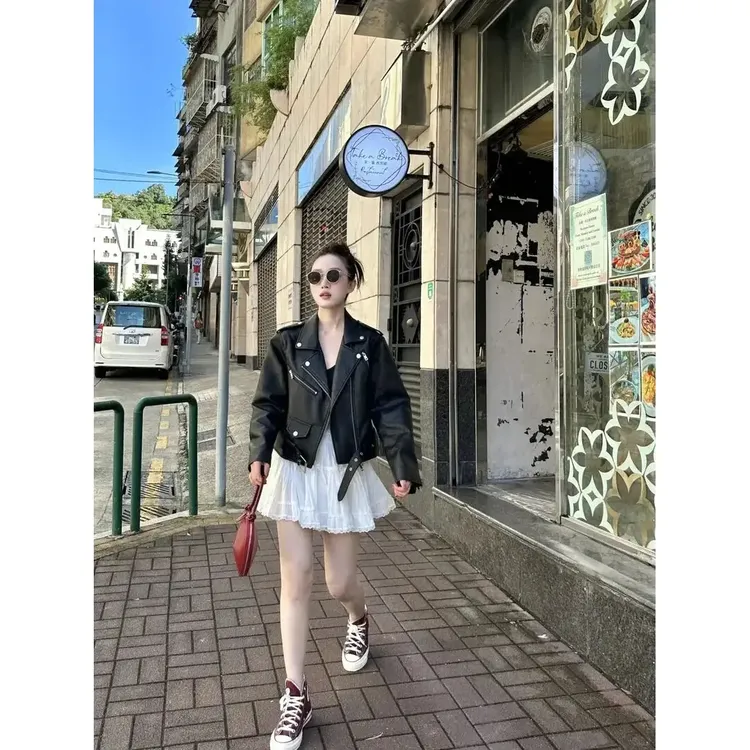 套装女2025早春新款法式洋气时髦高级感长袖外套高腰显瘦A字短裙