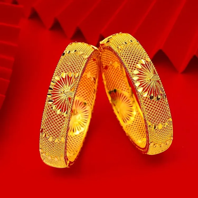 合金手镯 精品高端品质民族风雕花孔雀开屏卡扣手镯商品图