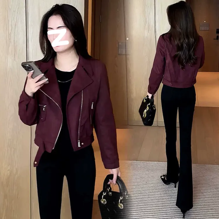 潮牌时尚洋气感短休闲女装春秋季新款气质百搭显瘦小个子夹克上衣