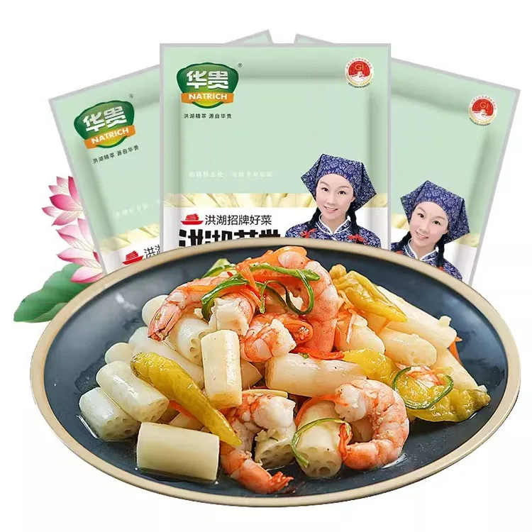 华贵洪湖泡椒藕带*袋即食酸辣味泡藕尖湖北藕带开味下饭泡菜