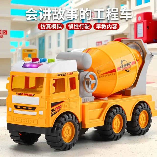儿童搅拌车玩具车工程车大号水泥搅拌机混凝土罐车男孩3到6岁益智