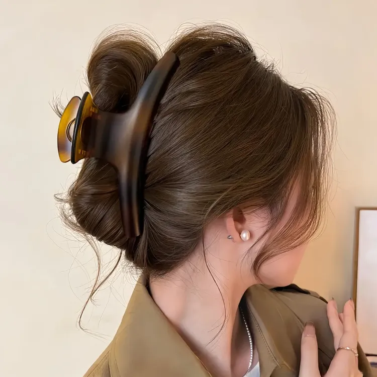 特硬原版大号弧形抓夹女气质高级感鲨鱼夹2025发夹子氛围感发夹