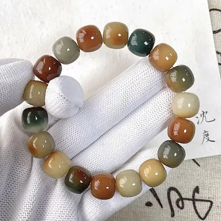 炭烧敦煌手串绕指柔多宝手串菩提文玩串珠盘玩菩提菩提根女士