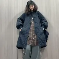 【若汐女装】欧版宽松休闲百搭盘扣设计款阔版羽绒服6800