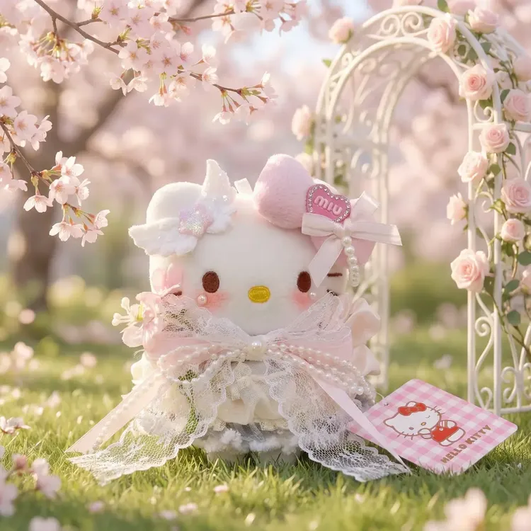 正版hellokitty奶酪kt三丽鸥毛绒小玩偶生日礼物娃娃女款包包挂件