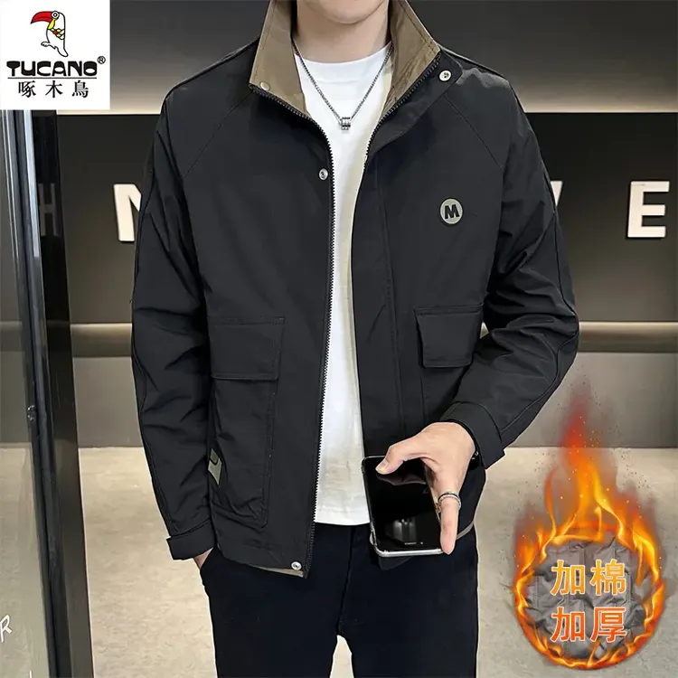 TUCANO/啄木鳥正品秋冬季加棉男士夹克休闲二棉加厚外套潮流上衣