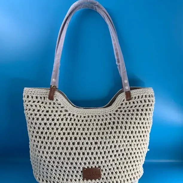 碎花编织学院风街头潮流单肩包小众休闲编织包白色轻奢女士肩包