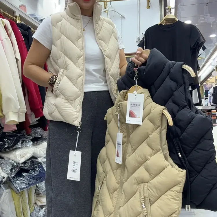 韩版立领保暖马甲冬款时尚休闲百搭修身含棉马夹8503