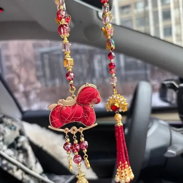 奢华宋锦手工双掉车挂 