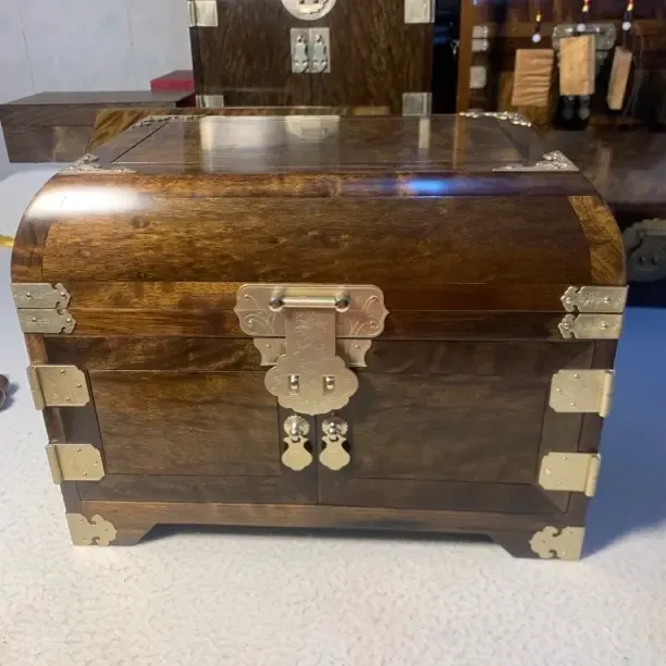 美女人见人爱金丝楠乌木梳妆盒收纳箱