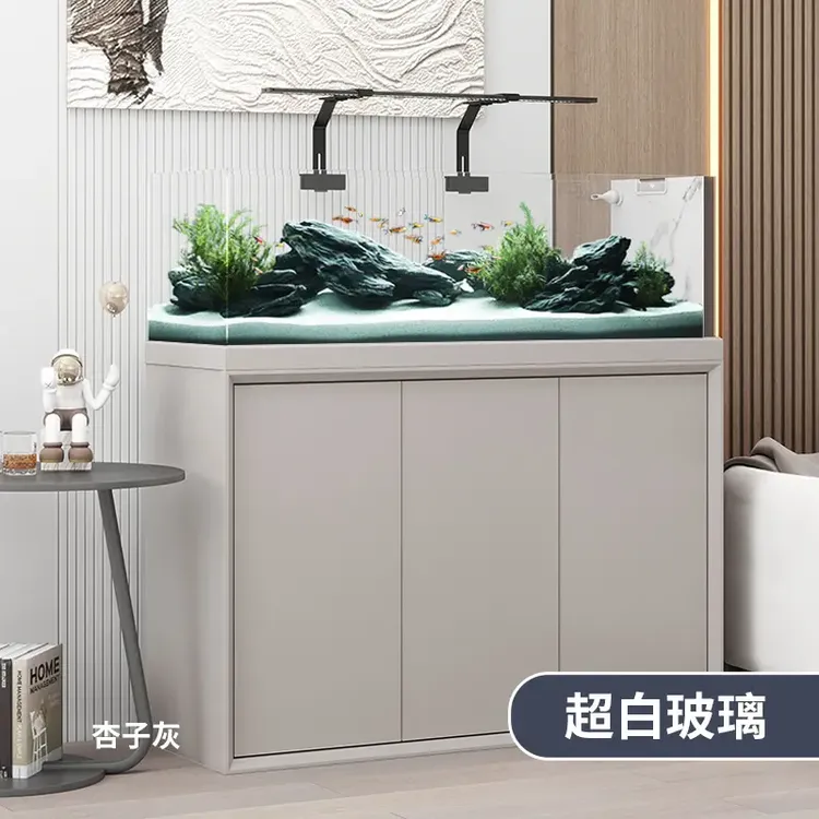 森森新款客厅家用生态水族箱极窄溪流缸超白玻璃鱼缸底滤干湿分离