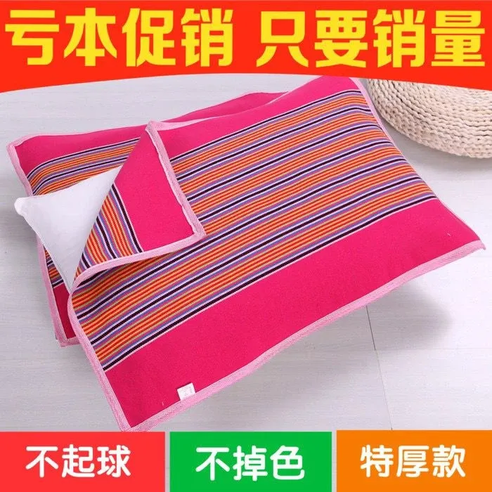 【到手2只】新款老粗布枕巾加厚吸汗透气一对装老粗布枕巾w商品图