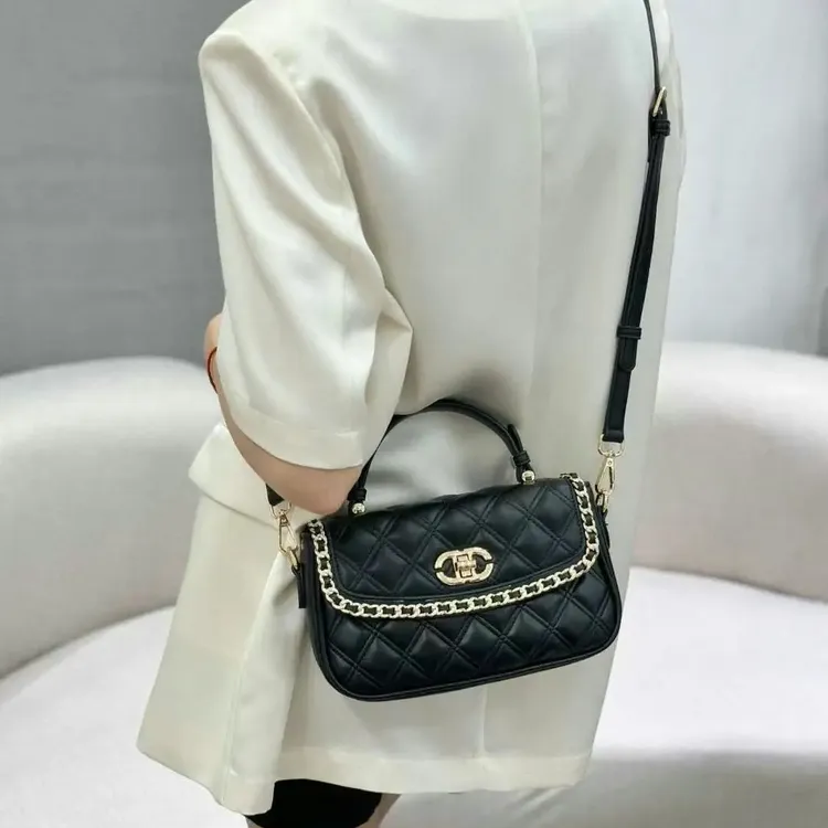 新经典款小方包简约高级小香风菱格通勤单肩斜挎手提包