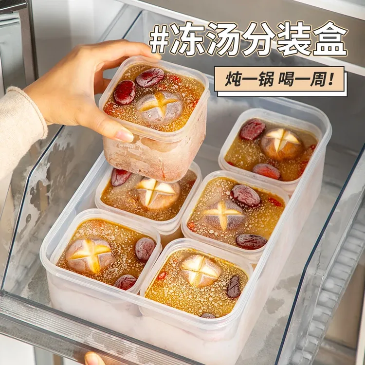 冻汤盒分装盒子冰箱冷冻专用盒食物收纳盒小盒子分餐备餐盒商品图